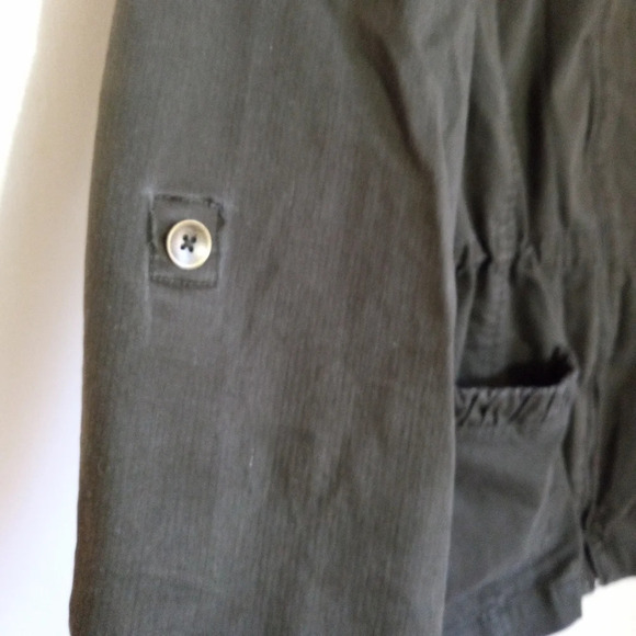 Coldwater Creek army green utility zip up jacket women size 12 - Picture 3 of 12